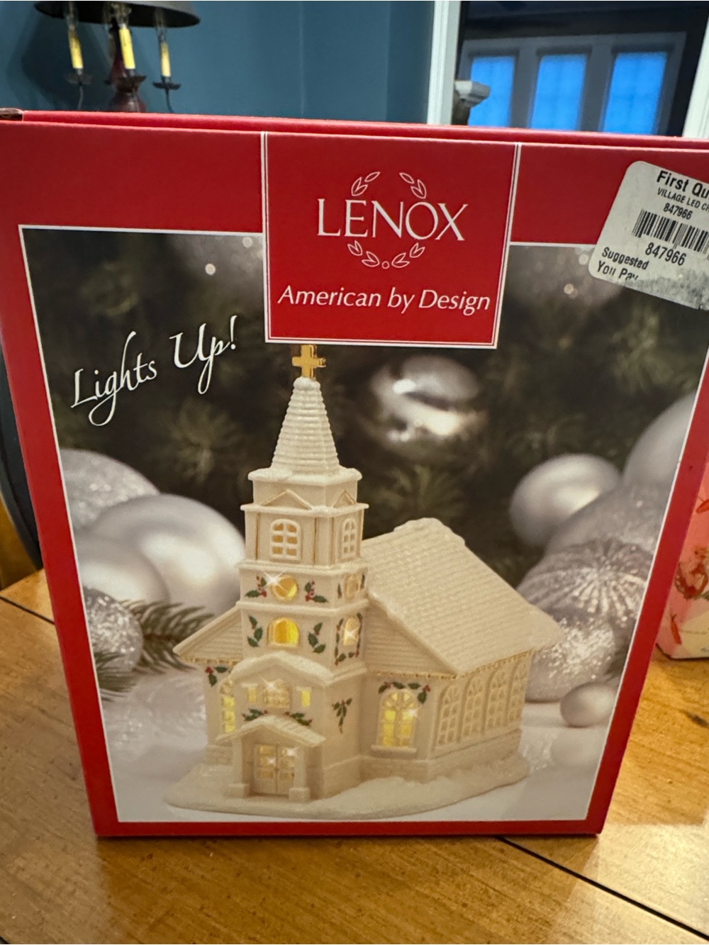 RARE FIND Lenox Christmas Village LED Church
